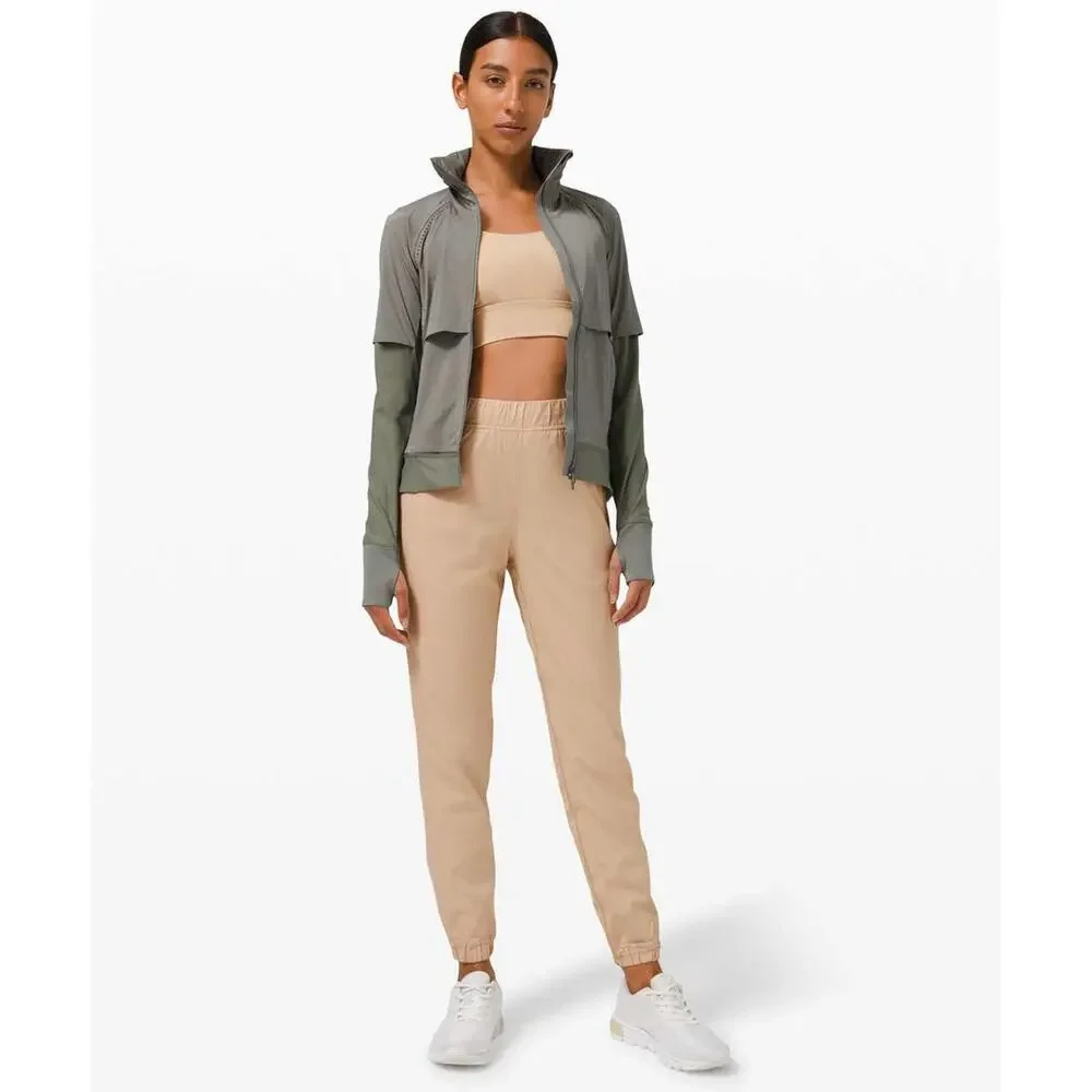 Lululemon Women's Tan "Cafe au Lait" Adapted State Jogger - Size 10 - Picture 1 of 7